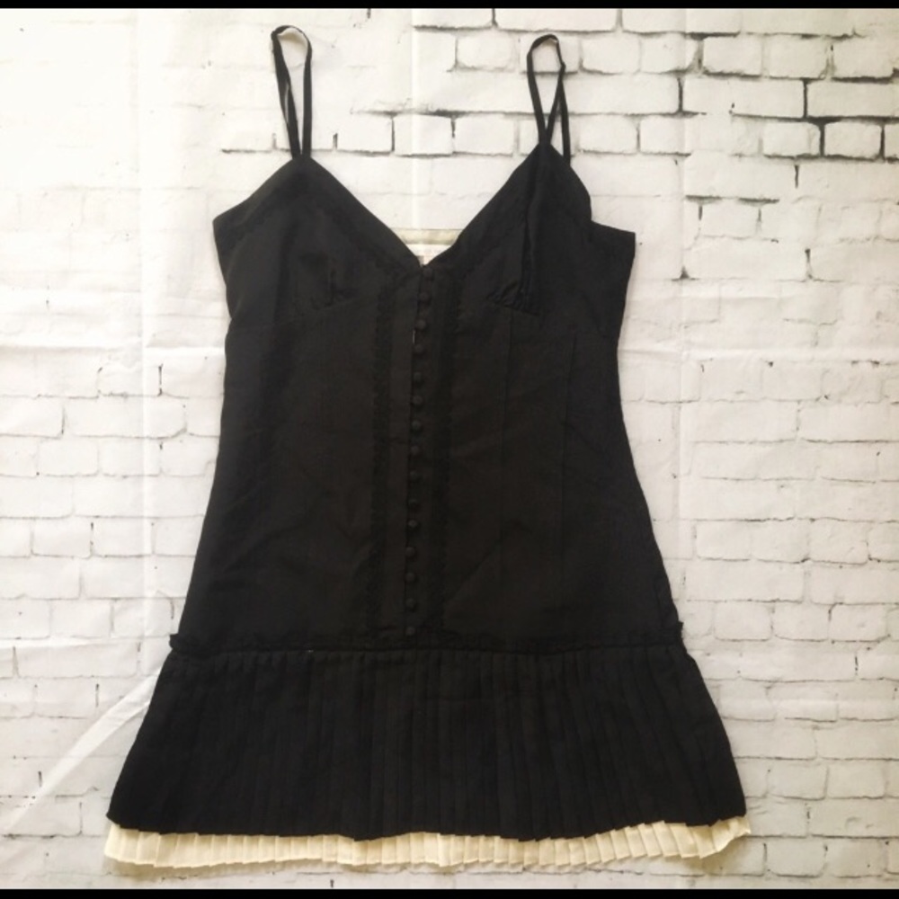 100% Silk Drop waist Tuxedo Embellished Slipdress